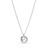 Collar Pendiente Círculos Entrelazados Familia Por Siempre