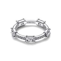 Anillo Barras rectangulares en pavé reluciente