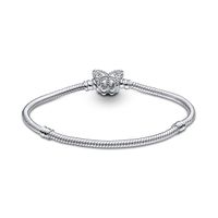 Brazalete en Plata Momentos con cierre de Mariposa