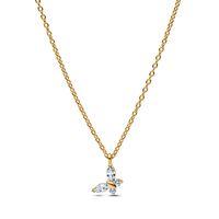 Collar con Colgante Mariposa Dorado