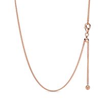 Collar Cadena de Bordillo Recubrimiento en Oro Rosa