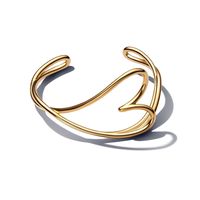 Brazalete Rígido Corazón Forma Orgánica en Shine