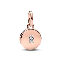 Charm Colgante Rose Medalla Grabable Se Abre