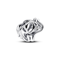 Dije en Plata Elefante Calado Circonia Cubica Clara