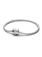 Brazalete Moments Cadena Serpiente Broche de Corazón