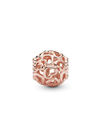 Charm Puro Corazón Recubrimiento en Oro Rosa