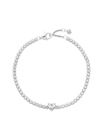 Brazalete Corazón Brillante en Plata