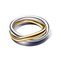 Anillo de Bandas Entrelazadas de Bicolor