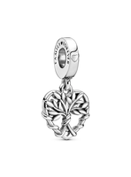 Charm Colgante de Corazón con Árbol Genealógico