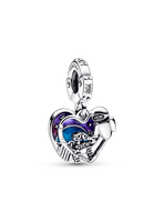 Charm Plata Disney Pixar Wall-E y Eva brilla en la Oscuridad