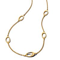 Collar Óvalo de Forma Orgánica y Perla Cultivada de Agua Dulce