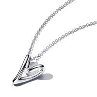 Collar Corazón Forma Orgánica en Plata