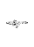 Anillo en Plata Corazones Eternos Circonia Cúbica Clara