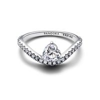Anillo Pandora en Plata Corazón Ondulado en Pavé