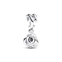 Charm Colgante en plata Rosa Floreciente