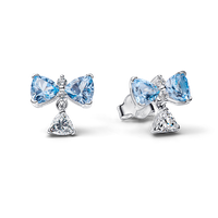 Aretes de Botón Moño Azul de Bridgerton