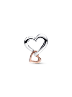 Charm de Dos Tonos Corazón Calado con Infinito