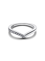 Anillo en Plata Atemporal Deseo Mitad Brillante