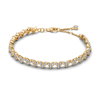 Brazalete Corazón con Tres Piedras Dorado