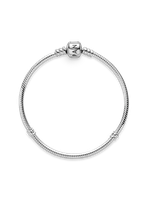 Brazalete en Plata con Cierre de Barril en Plata