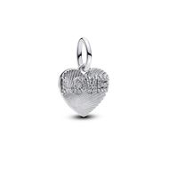 Charm Colgante en Plata Grabable Corazón Amor