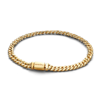 Brazalete de Cadena Cubana Dorado