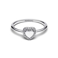 Anillo Halo y Corazón en Plata