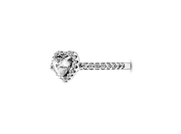 Anillo Plata Corazón Elevado Brillante Circonia Clara