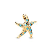 Charm Colgante Estrella de Mar Azul Brillante