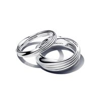 Anillo Pandora Plata Doble Torcido