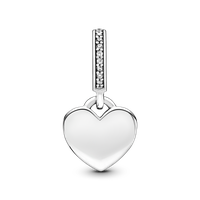 Dije en Plata Corazon Grabable