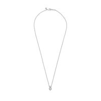 Collar Collier con Pendiente de Corazón Doble Reluciente