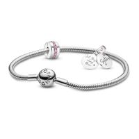 Gift Set Pulsera con Dije Hermanas Siempre y Clip Rosa