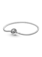 Brazalete en Plata  Momentos Cadena de Serpiente Halo