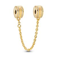 Charm de Clip Cadena de Seguridad del Logotipo de Pandora