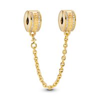 Charm de Clip Cadena de Seguridad del Logotipo de Pandora