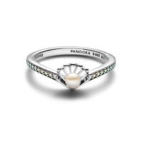 Anillo Perla Cultivada Agua Dulce Concha Princesa Ariel Disney
