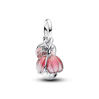 Charm Colgante de Dos Tonos Flor Floreciendo