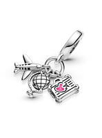 Charm Colgante Avión, Globo y Maleta
