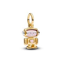 Charm Colgante Cara Robot Giratoria
