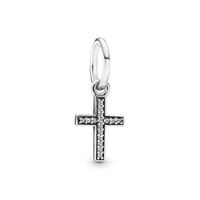 Charm Colgante en Plata Símbolo de La Fe Circonia Cúbica Clara