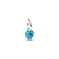 Mini Charm Colgante Corazón Color Turquesa