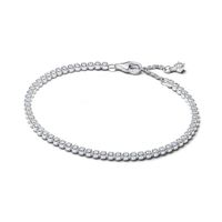 Brazalete de Tenis Brillante Plateado