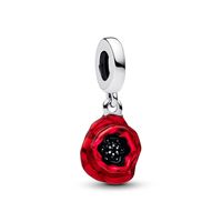 Charm Colgante Flor Roja