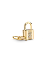 Charm Colgante Candado y Llave Recubrimiento en Oro