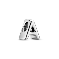 Charm en Plata Letra A