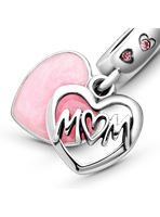 Charm Colgante Corazón con la Inscripción Mamá