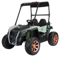 Auto a Batería XXL 2 Asientos Tracción en 4 Ruedas de goma - Gris