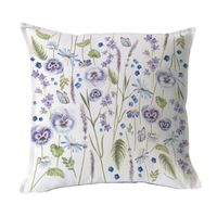 FUNDA COJÍN ALGODÓN PRIMAVERA VIOLETA 45X45