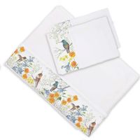 Juego de Sábanas Super King Plaza Picaflor Arcoíris